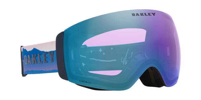 Goggles Oakley Flight Deck Pro M Mikaela Shiffrin Sig/Prizm Snow Iced Iridium + Additional lens Prizm Snow Sapphire Iridium - 2025/26